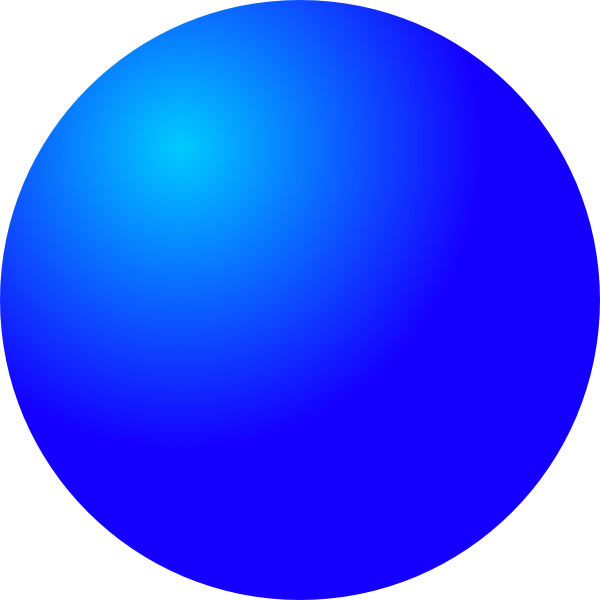 Gradient Blue Circle Graphic PNG with transparent background
