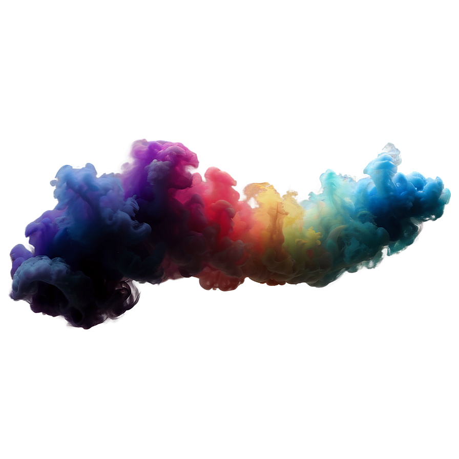 Gradient Color Smoke Twist Png 36