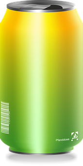 Gradient Drink Can Design PNG image with a transparent background, free high-resolution download