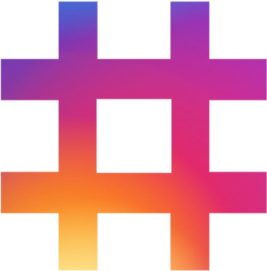 Gradient Hashtag Symbol