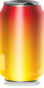 Gradient Soda Can Design PNG with transparent background