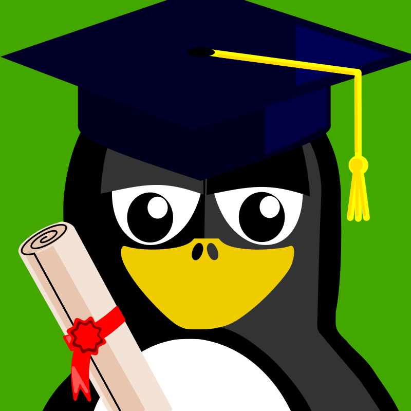 Graduated Penguin Cartoon