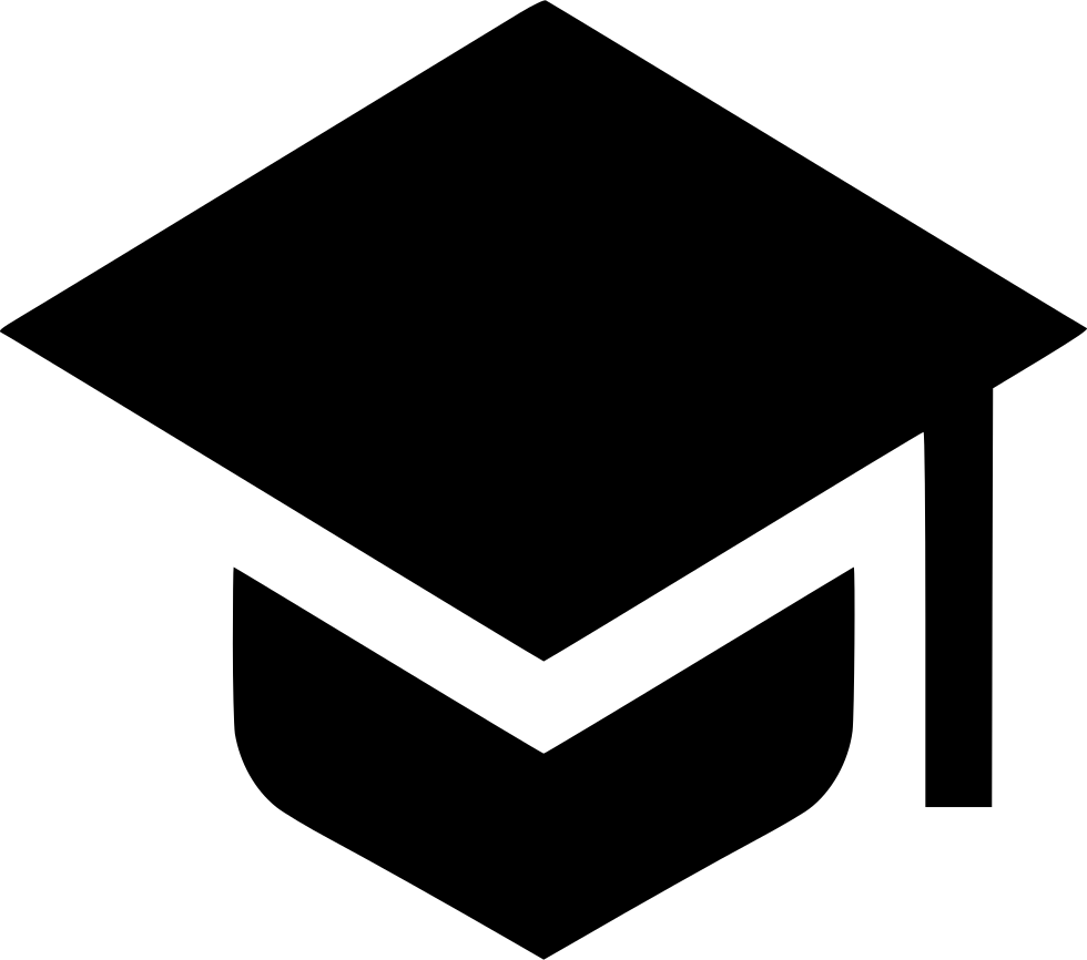 Graduation Cap Graduate Learning Learn College School - Black School Icon Png, Transparent Png PNG image with a transparent background, free high-resolution download