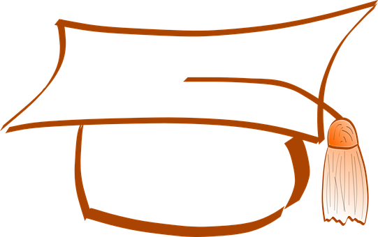 Graduation Cap Vector Art PNG with transparent background