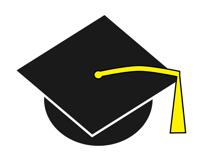 Graduation Cap Vector Illustration PNG with transparent background