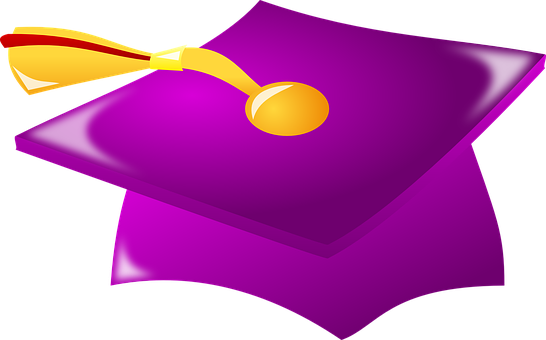 Graduation Cap Vector Illustration PNG with transparent background