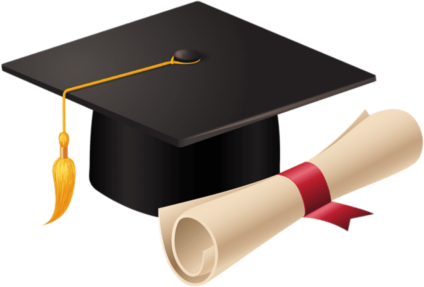 Graduation Cap Clipart Png - Graduation Cap And Diploma Png, Transparent Png PNG with transparent background