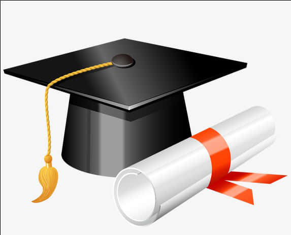 Graduation Capand Diploma Illustration