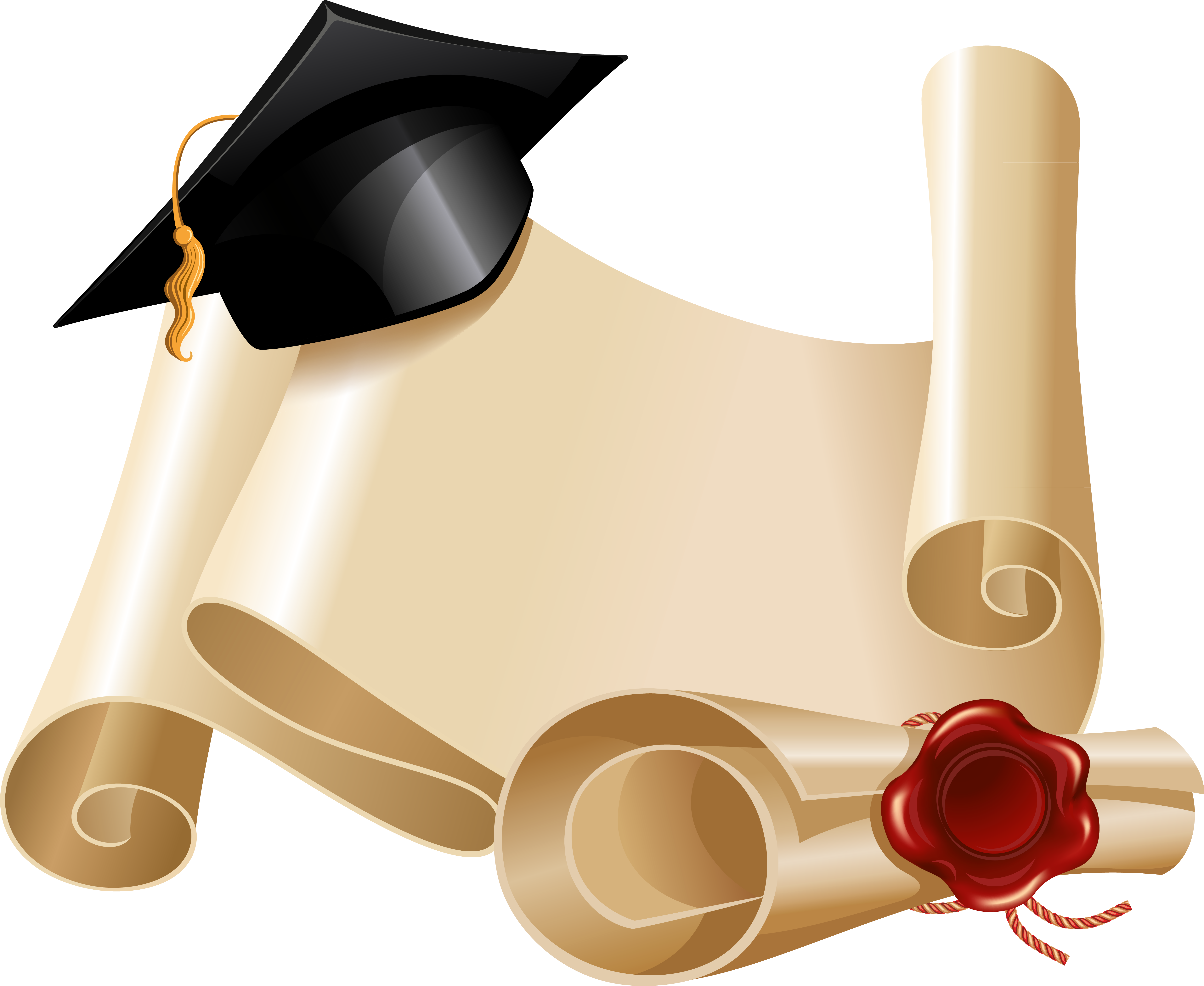 Graduation Capand Diploma Scroll