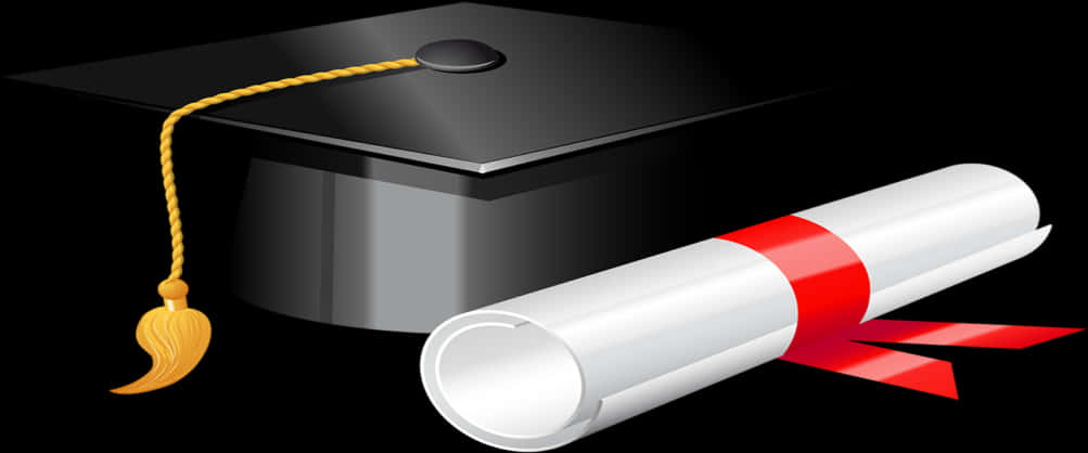 Graduation Capand Diploma Vector