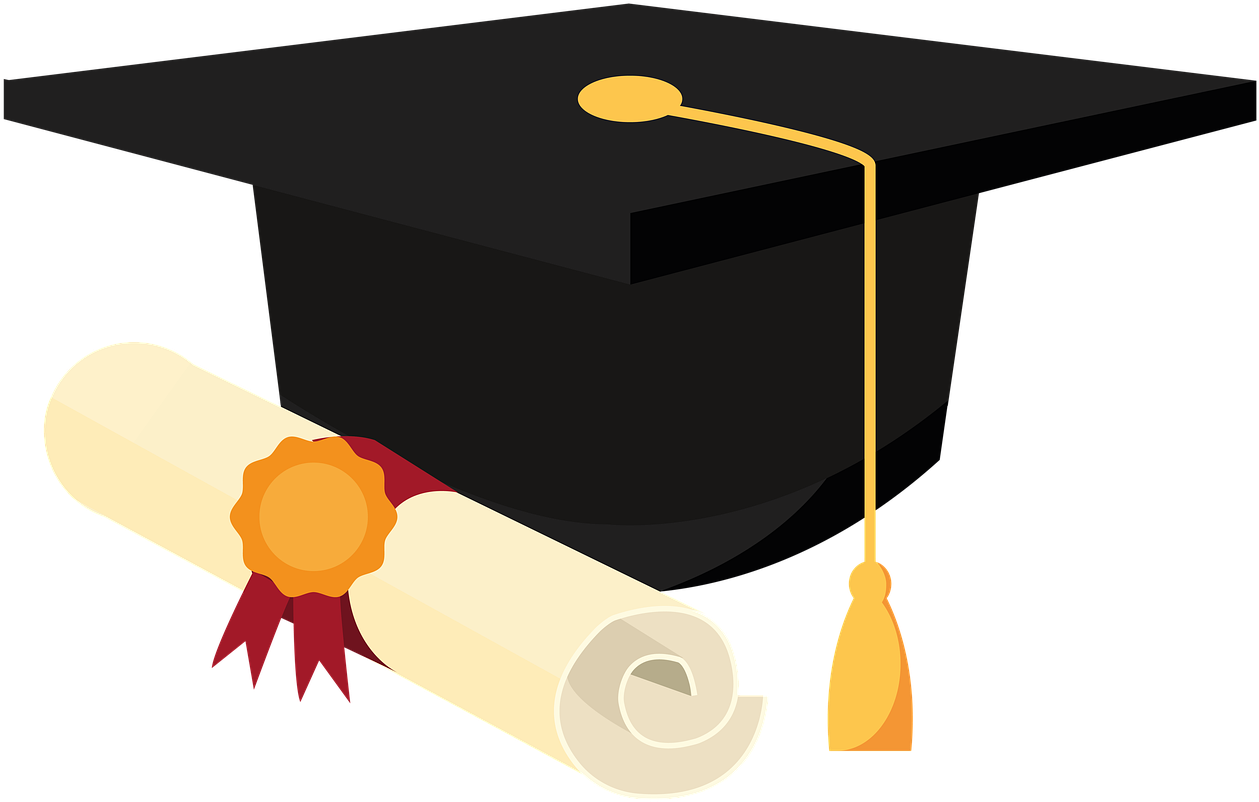 Graduation, Cap And Scroll, University Grad, University - Graduation Hat And Scroll Png, Transparent Png PNG with transparent background