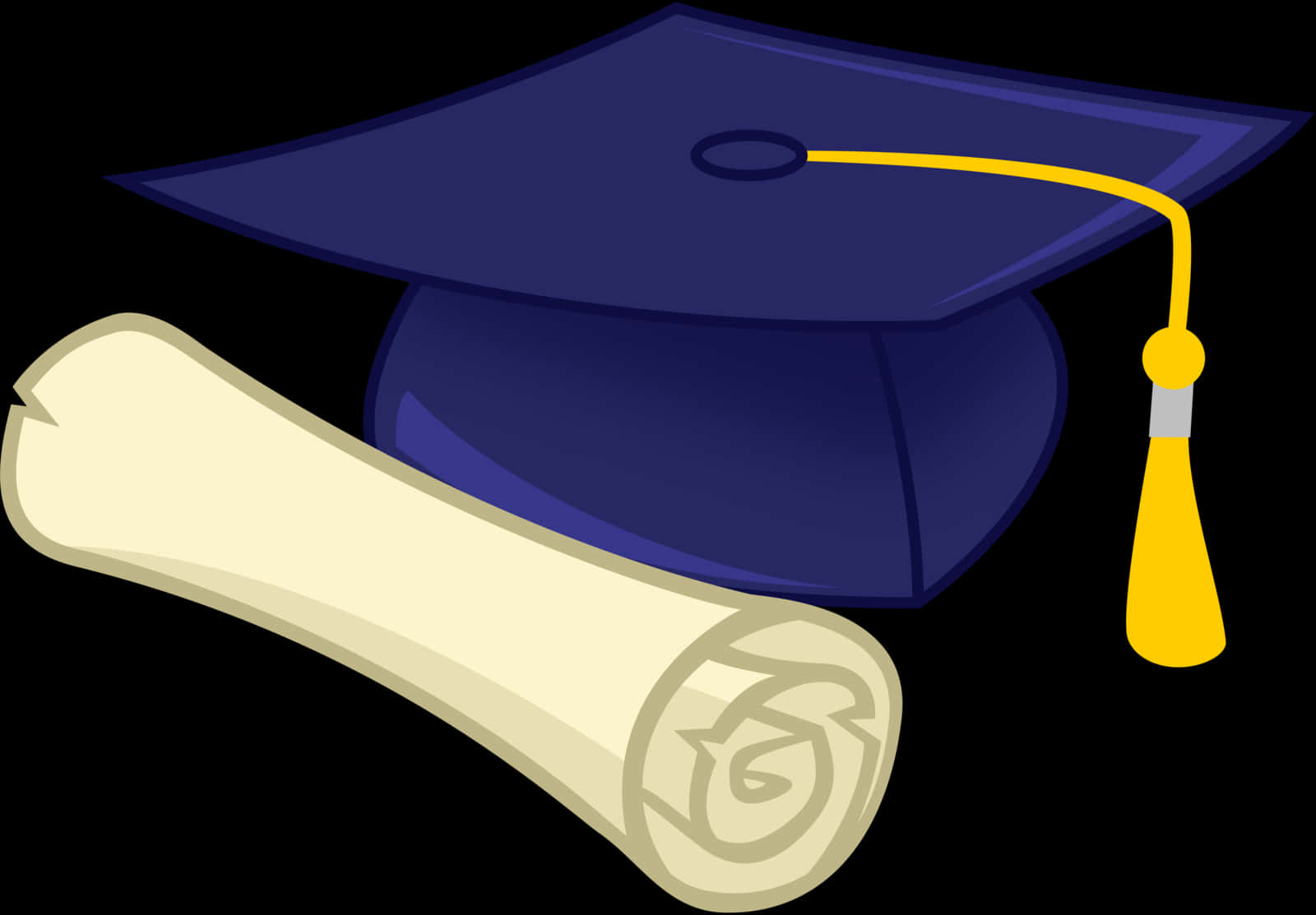 Graduation Capand Diploma Vector