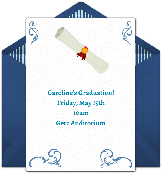 Graduation Invitation Caroline May19th