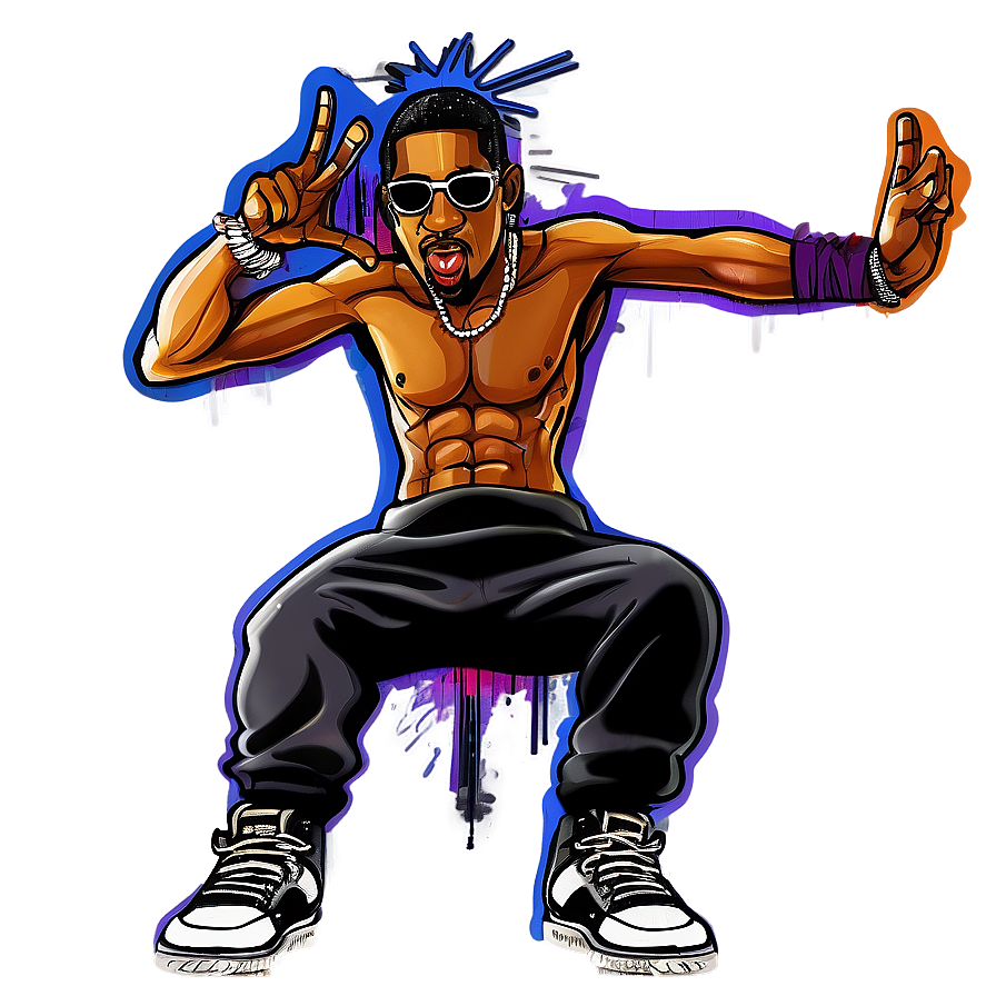 Graffiti Background Rapper PNG whe PNG with transparent background