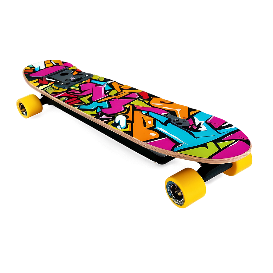 Graffiti Inspired Skateboard Deck Png 19