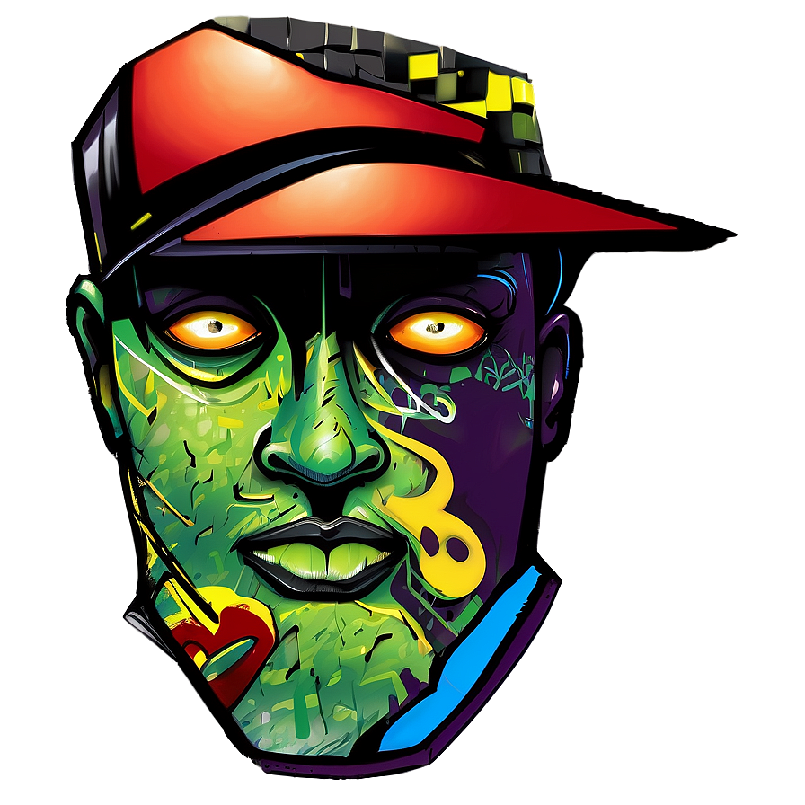 Graffiti Style Head Png 58