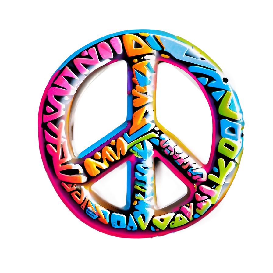 Graffiti Style Peace Sign PNG 05252024 PNG image with a transparent background, free high-resolution download