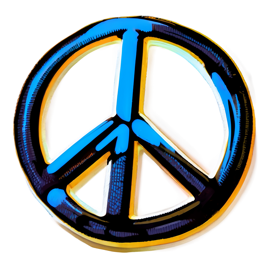 Graffiti Style Peace Sign PNG 22 PNG image with a transparent background, free high-resolution download