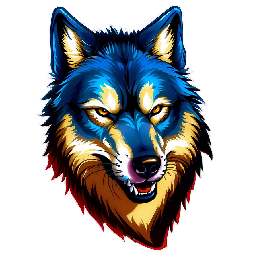 Graffiti Style Wolf Face Png 06292024