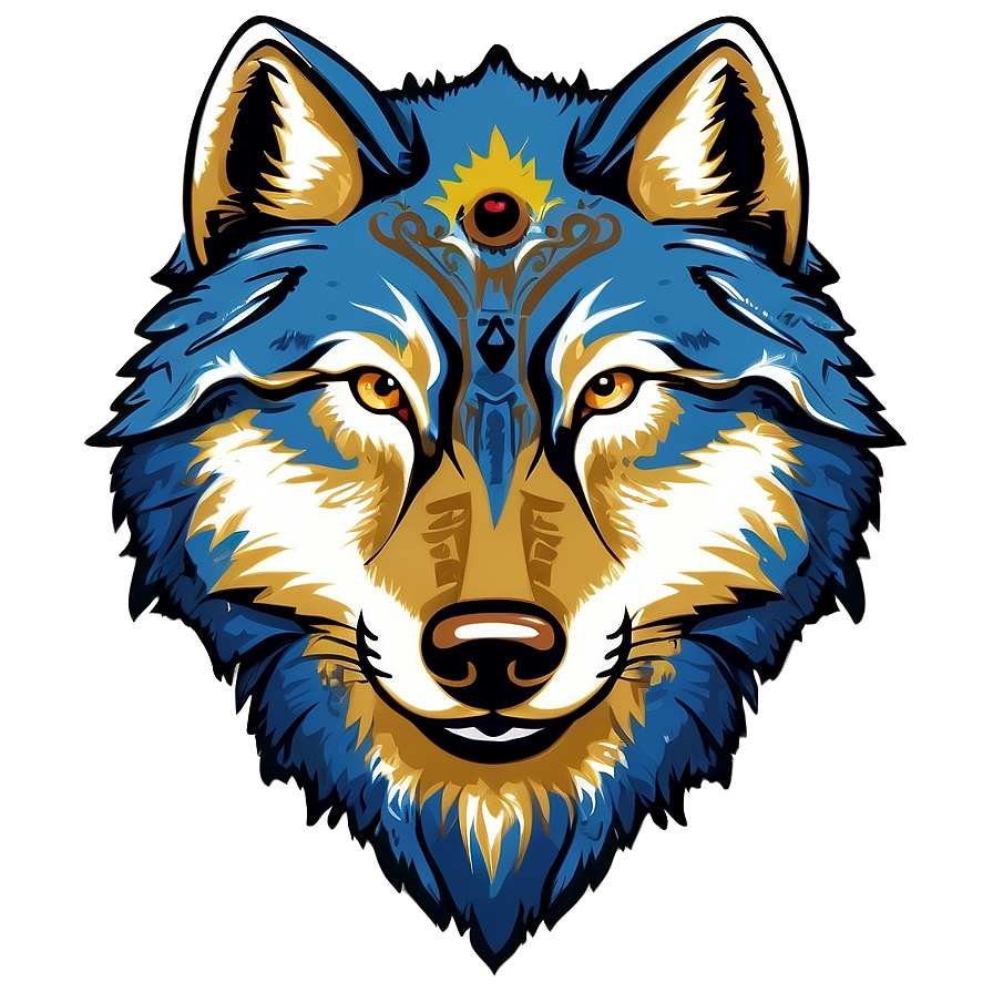 Graffiti Style Wolf Face Png Mer