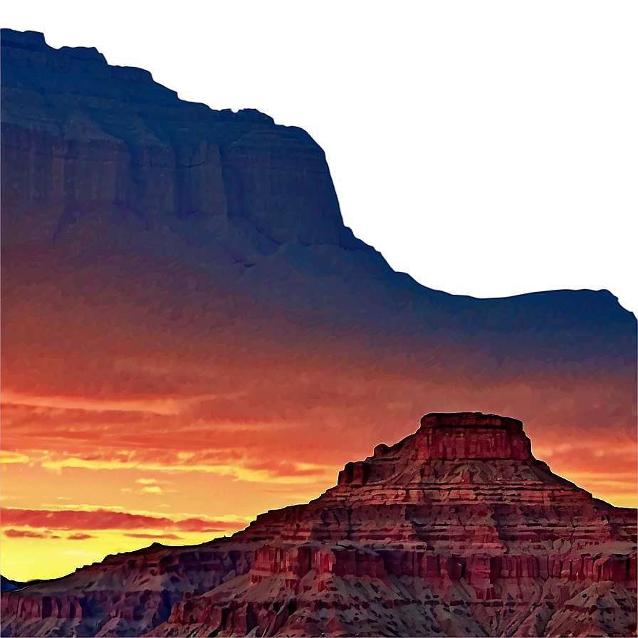 Grand Canyon Sunset Silhouette Png Dfw