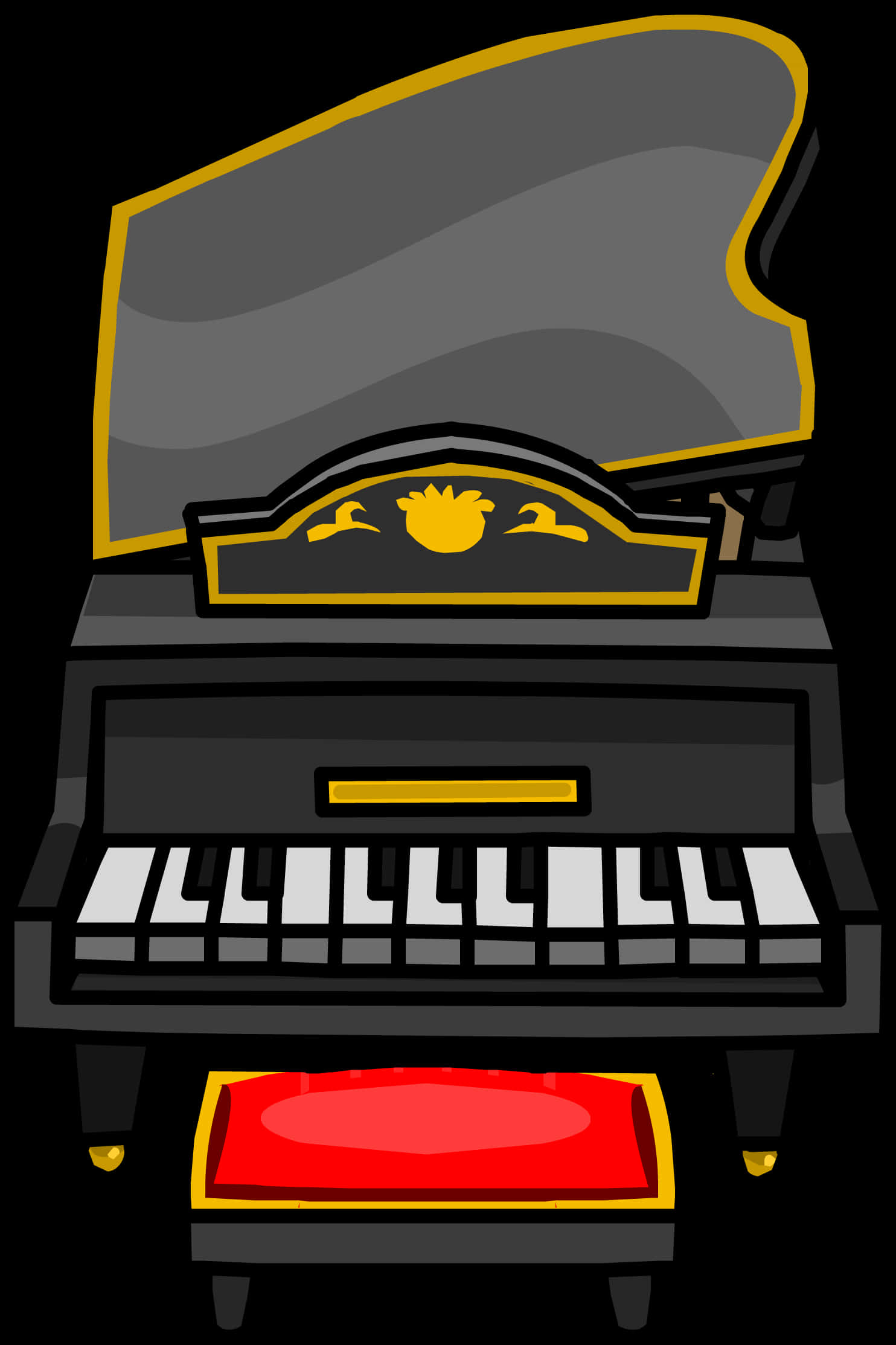 Grand Piano Cartoon Illustration