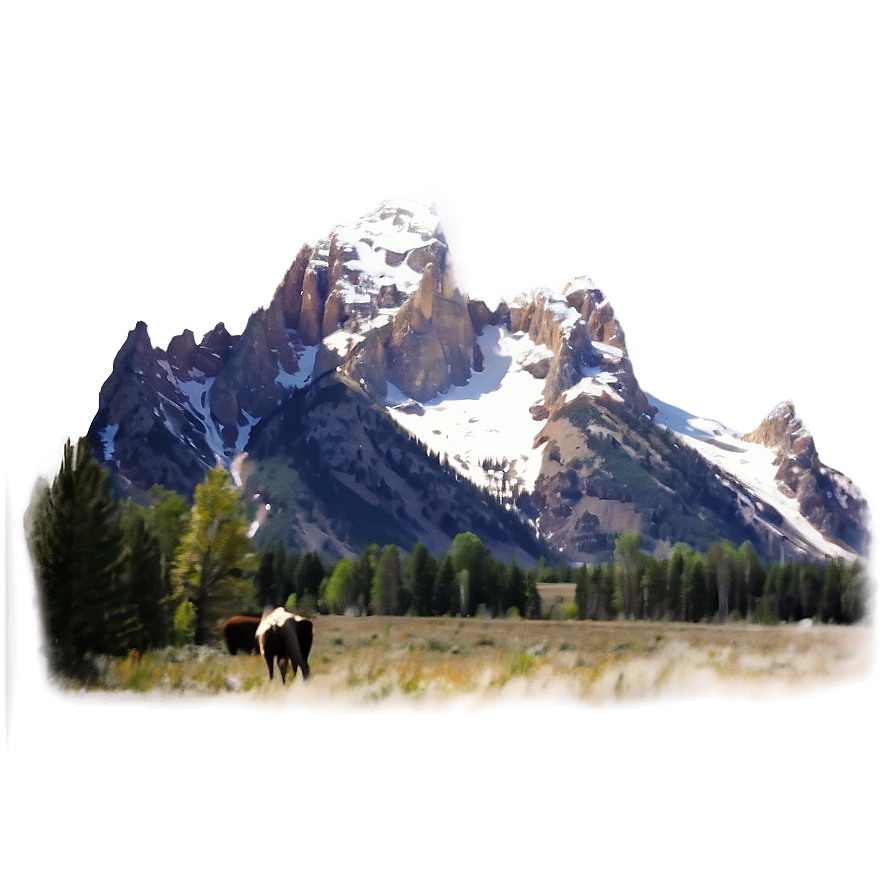 Grand Teton Mountains Wyoming Png Ugo