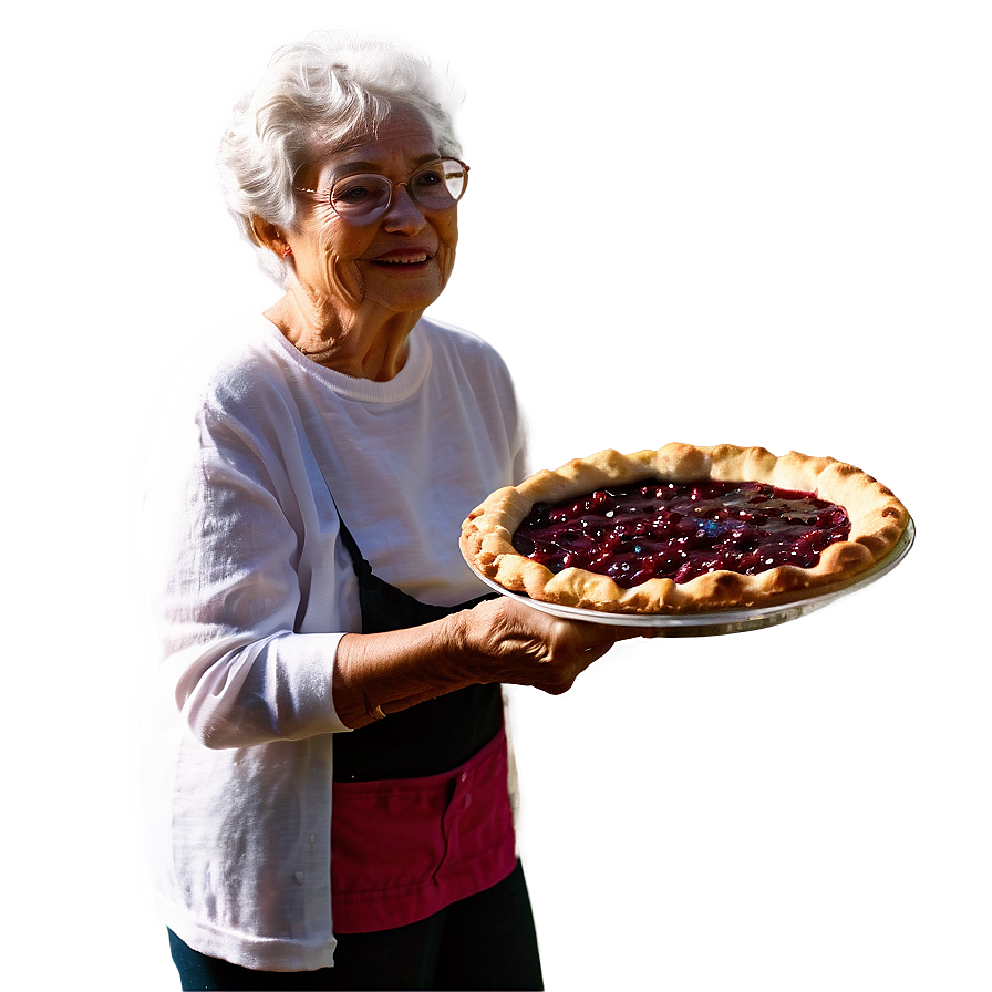 Grandma With Pie Png 06112024