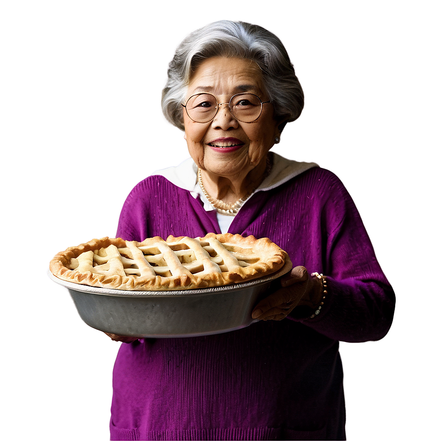 Grandma With Pie Png Ean