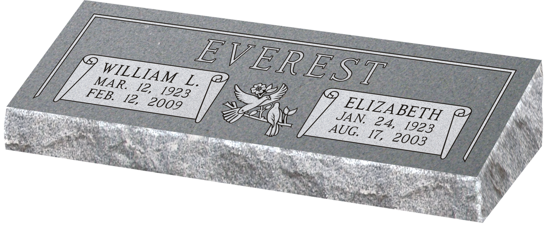 Granite Gravestone Everest Family PNG with transparent background