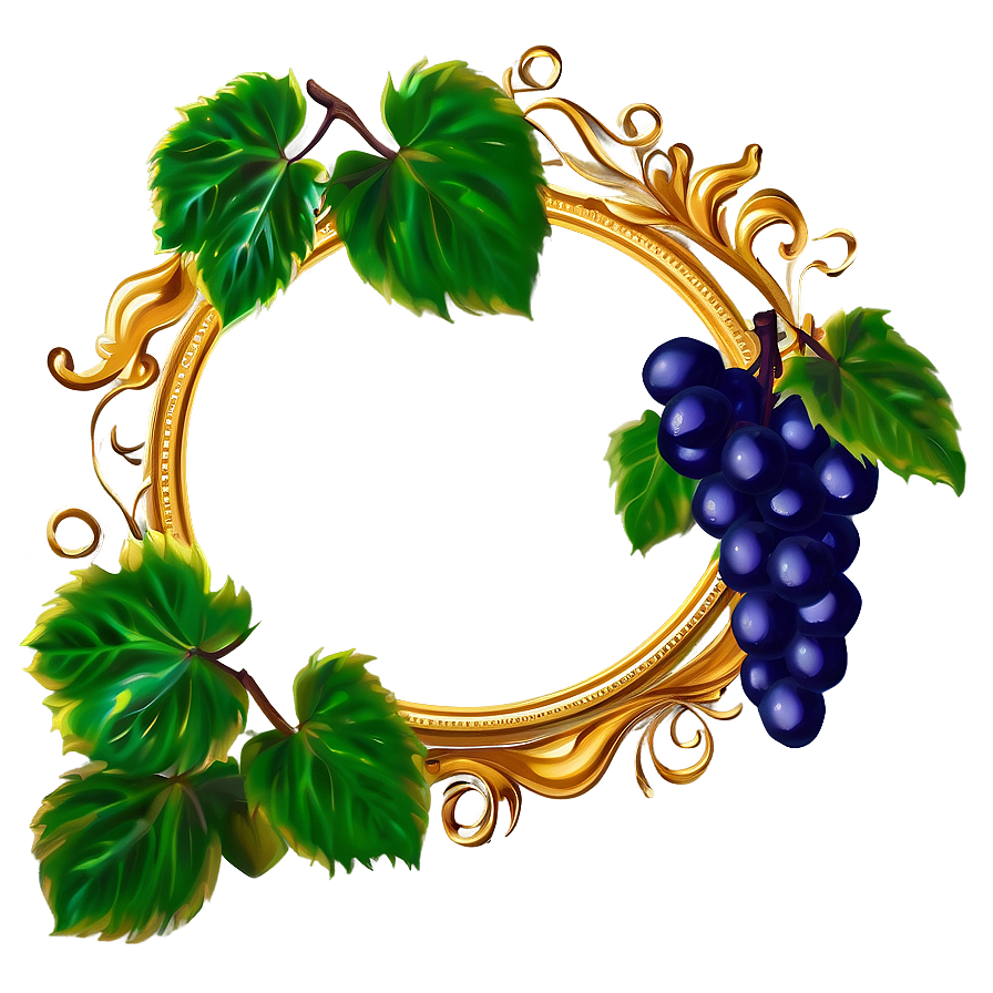 Grapes Frame Png 05242024