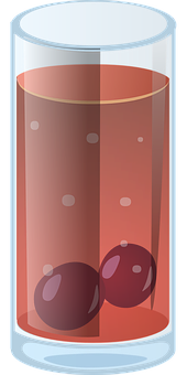 Grapesin Glass Vector Illustration PNG with transparent background