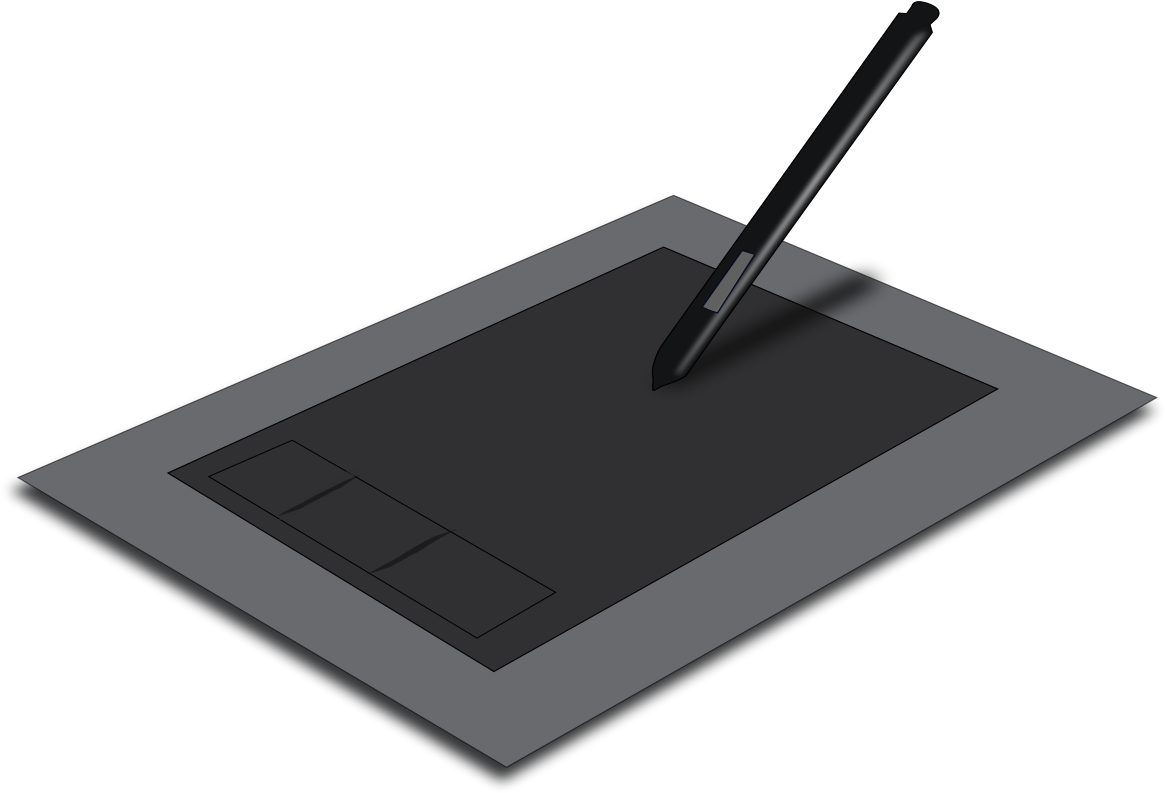 Graphic Tabletand Stylus Pen PNG with transparent background