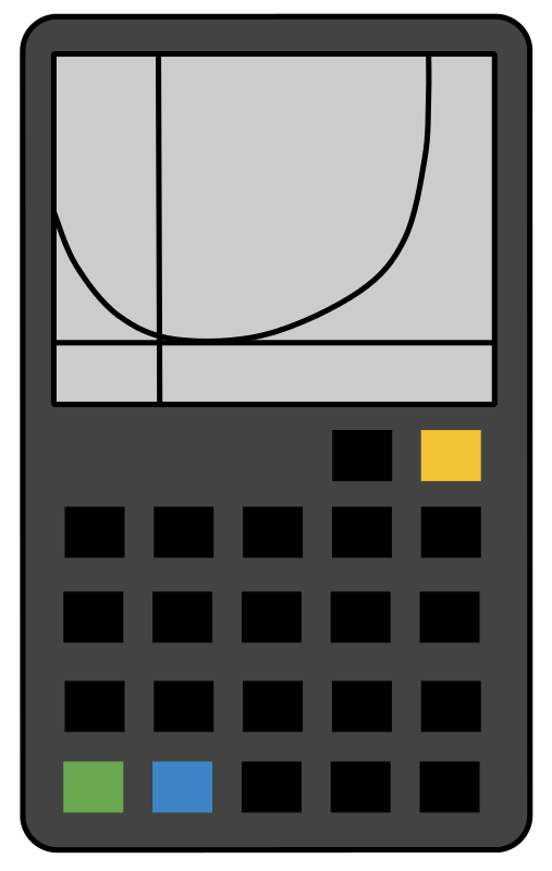 Graphing Calculator Vector Illustration PNG with transparent background