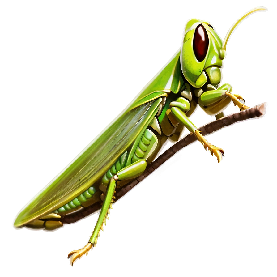 Grasshopper Eating Leaf Png 06122024