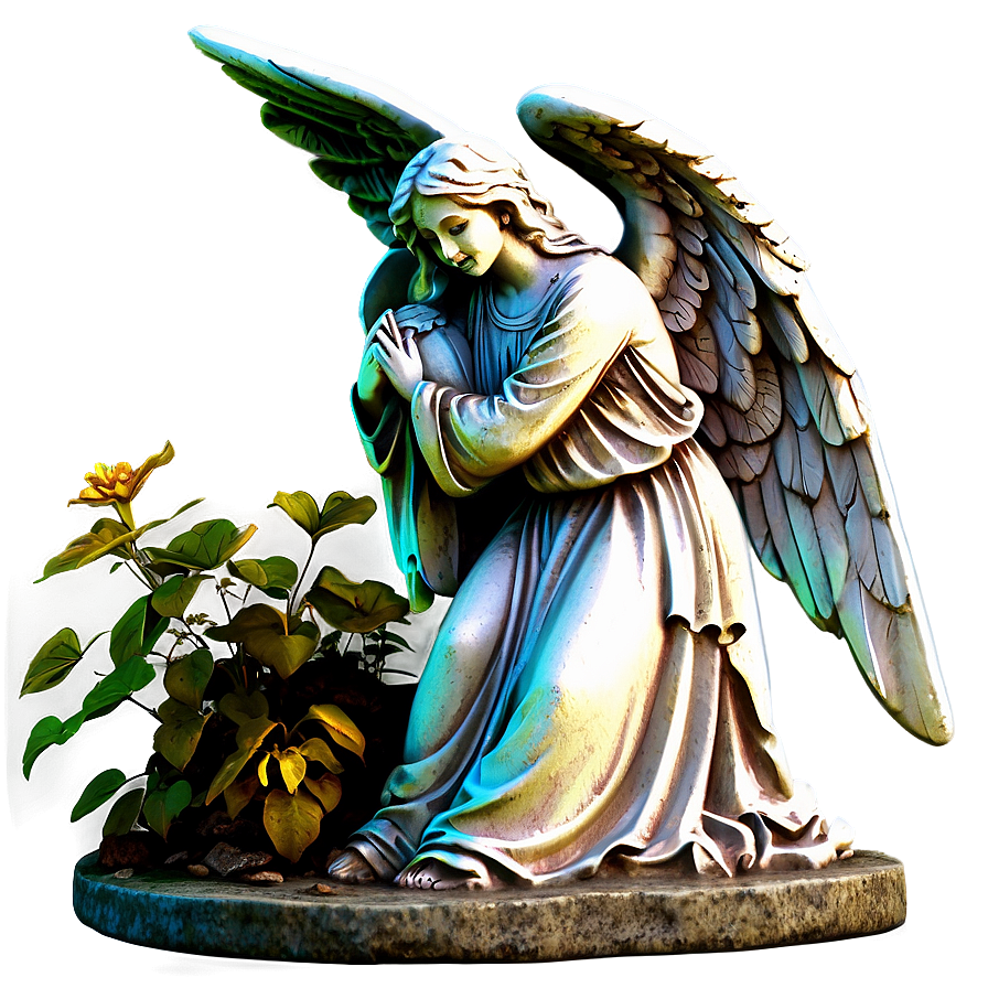 Grave With Angel Statue Png 05242024