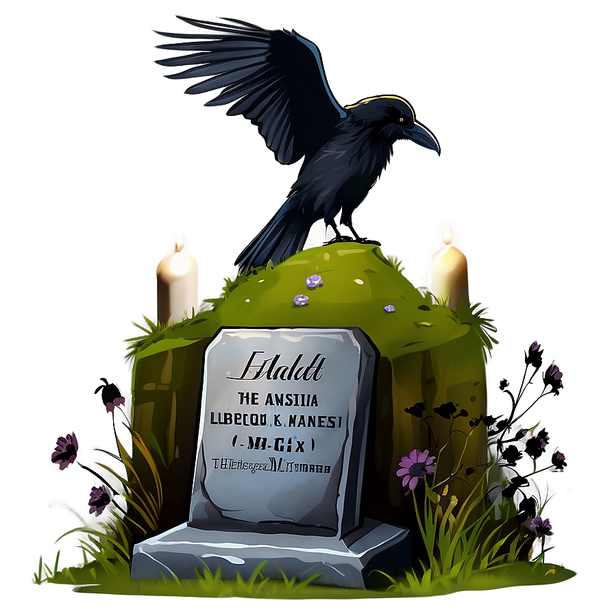 Grave With Crow Png 05242024