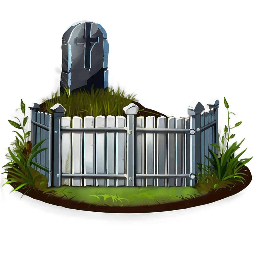 Grave With Fence Png 49