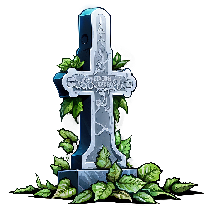 Grave With Ivy Png Fjl49