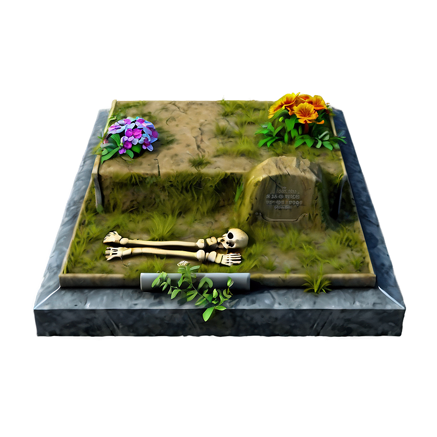 Grave With Skeleton Png 69