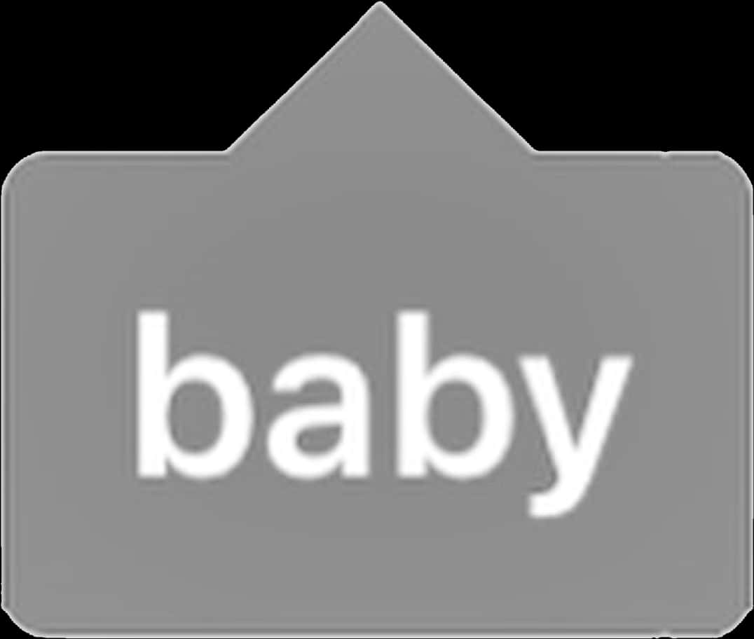 Gray Baby Icon PNG with transparent background