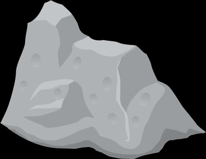 Gray Cartoon Boulder