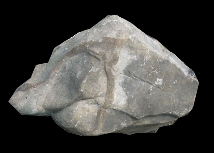 Gray Sedimentary Rockon Black PNG with transparent background