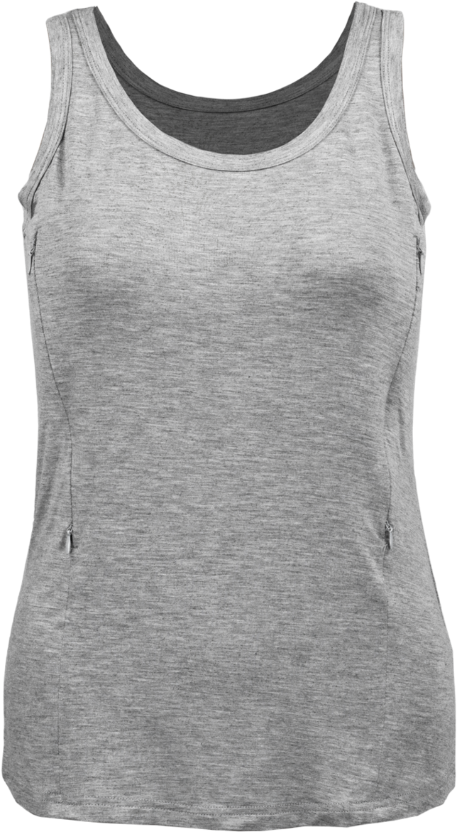 Gray Sleeveless Tank Top