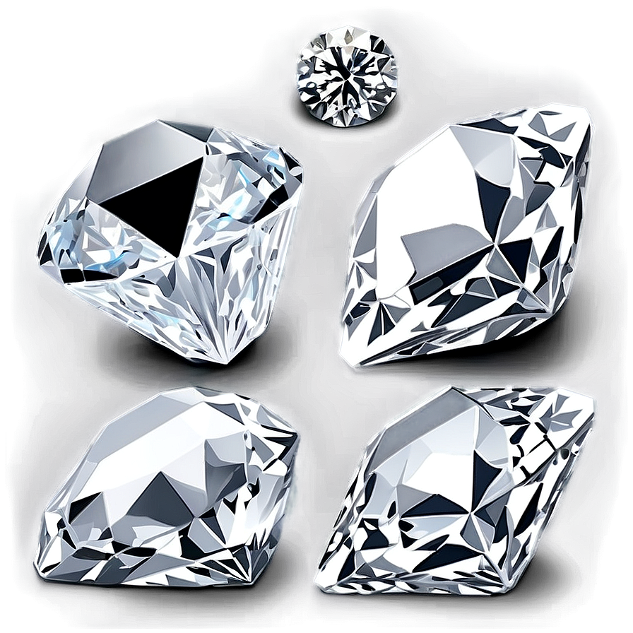 Grayscale Diamond Outline Png Jyk57