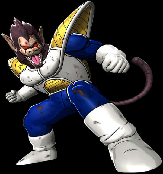 Great Ape Vegeta Rampage PNG with transparent background