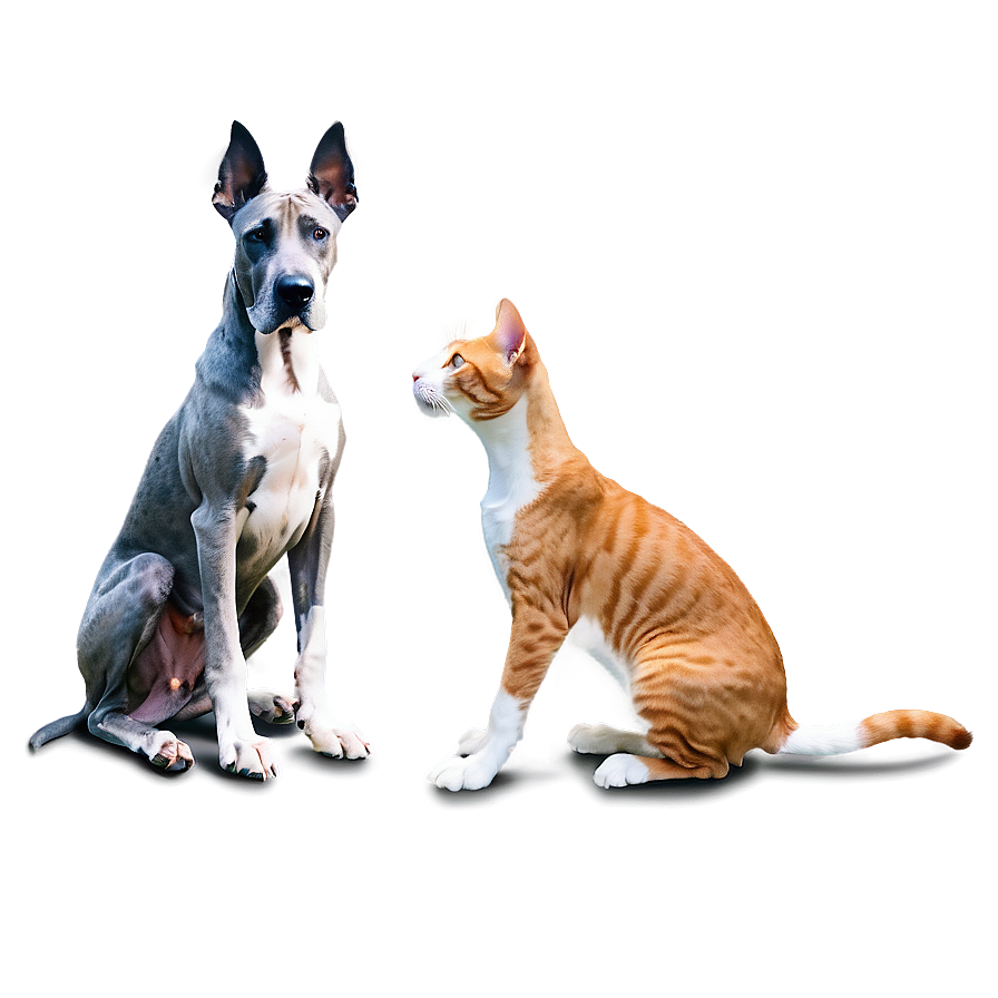 Great Dane And Cat Png 06212024