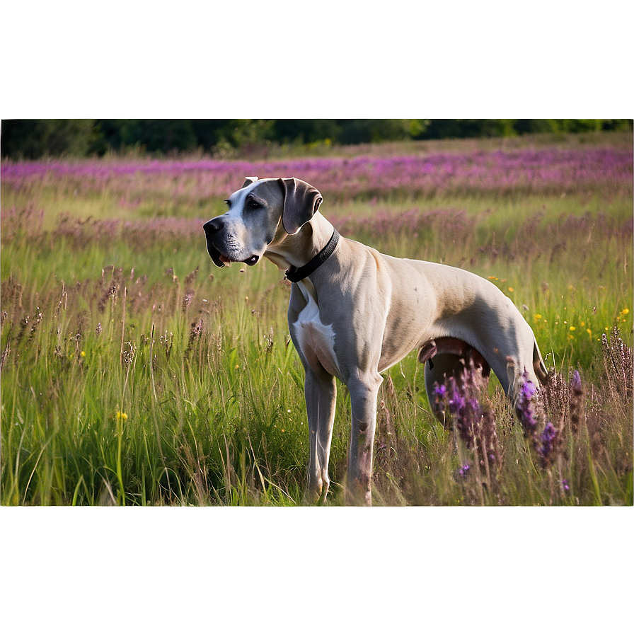 Great Dane In Field Png Xlj