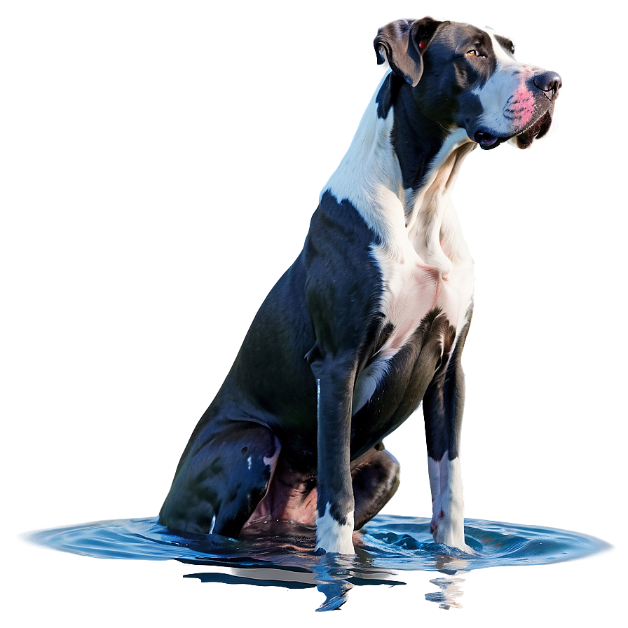 Great Dane In Water Png 06212024