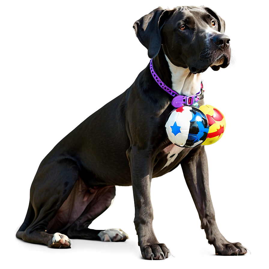 Great Dane With Toy Png 27